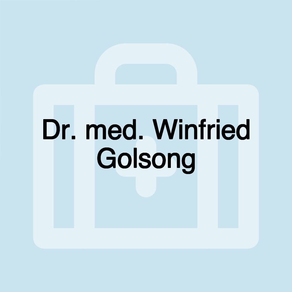 Dr. med. Winfried Golsong