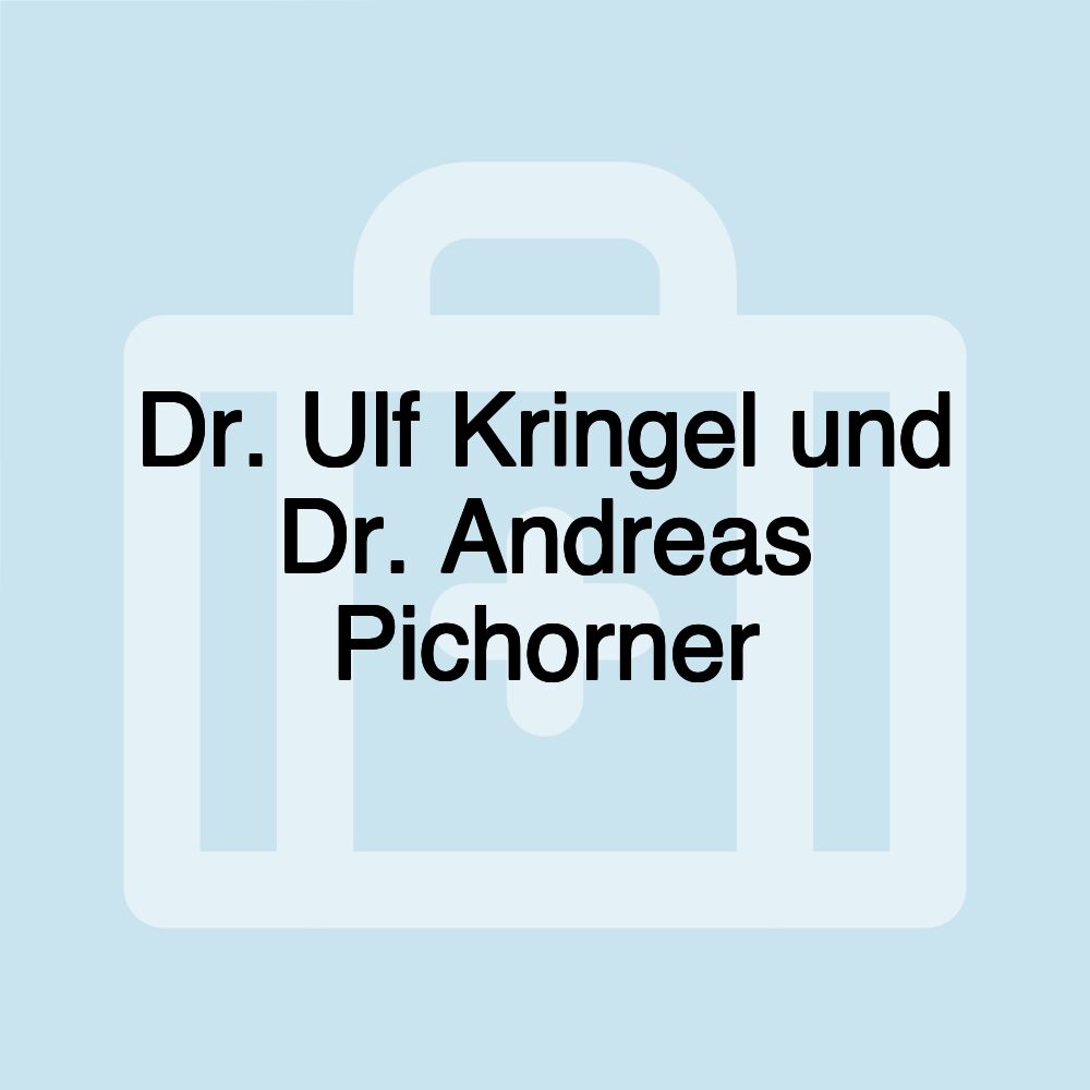 Dr. Ulf Kringel und Dr. Andreas Pichorner