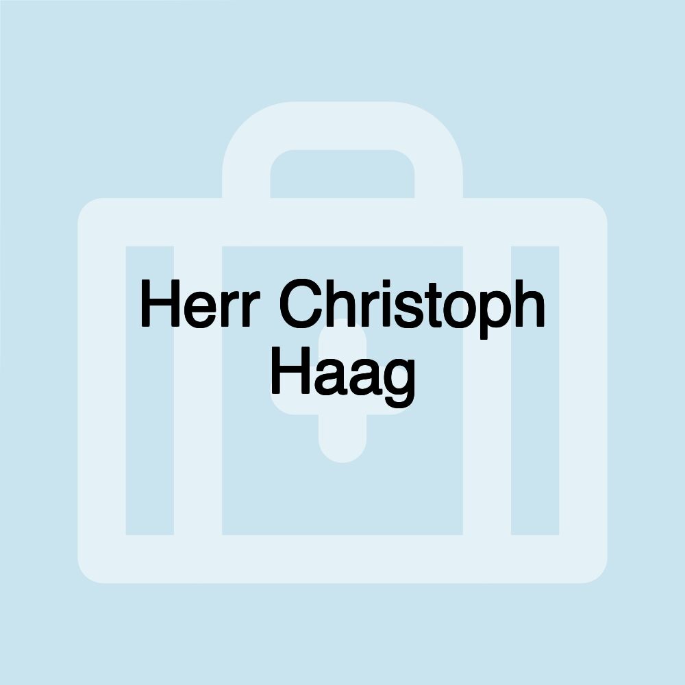 Herr Christoph Haag