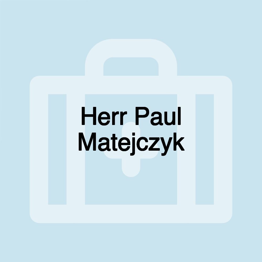 Herr Paul Matejczyk