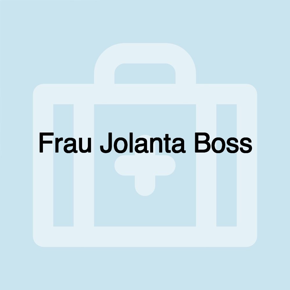 Frau Jolanta Boss