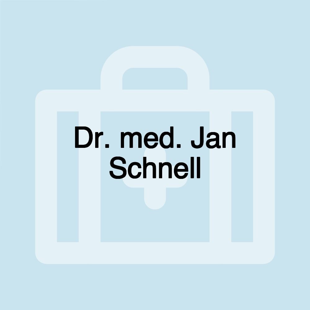 Dr. med. Jan Schnell