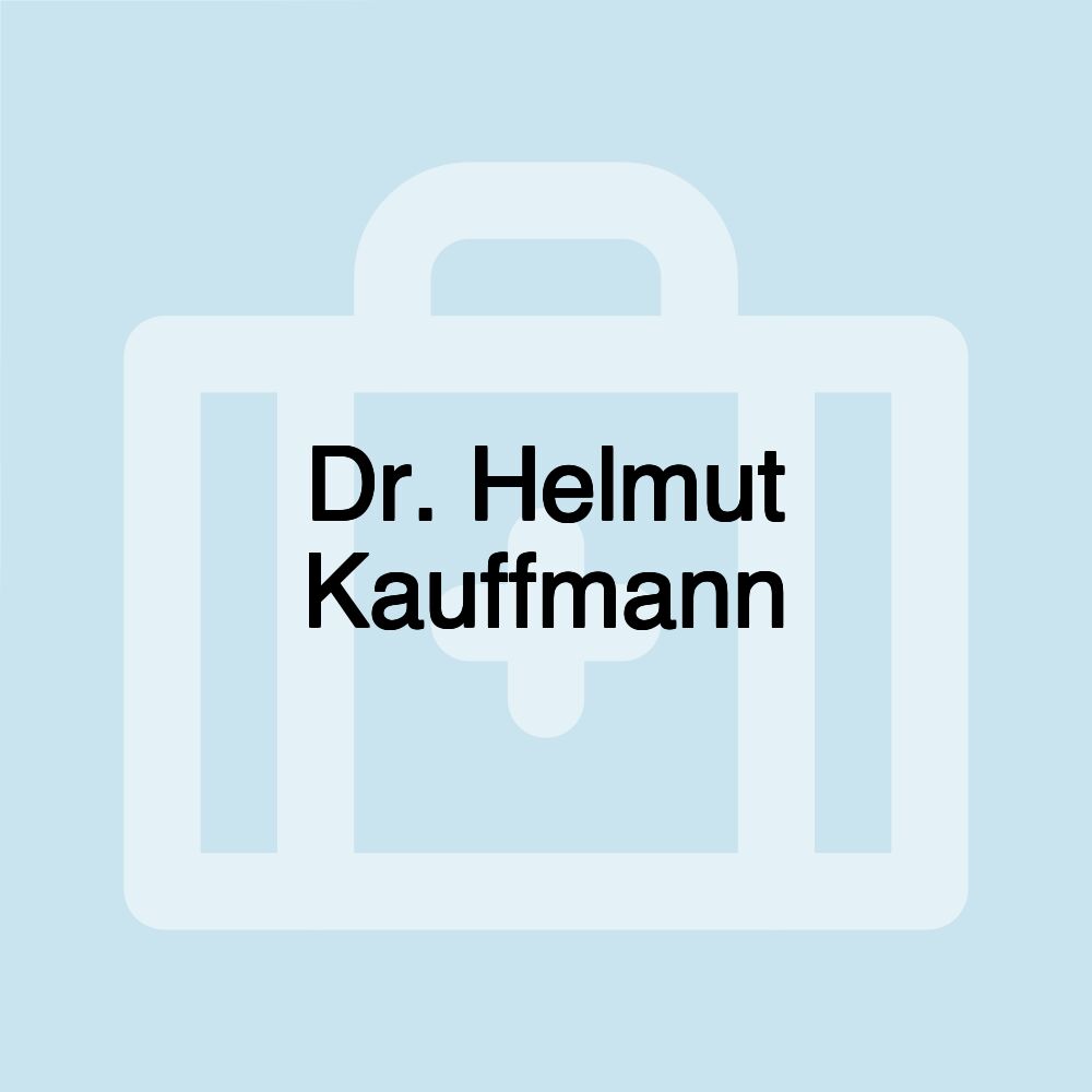 Dr. Helmut Kauffmann