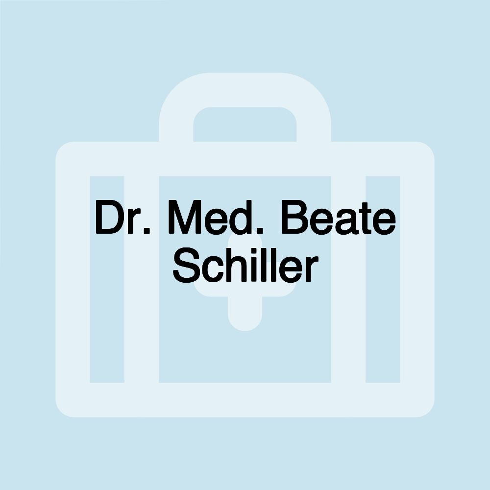 Dr. Med. Beate Schiller