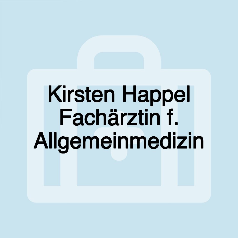 Kirsten Happel Fachärztin f. Allgemeinmedizin