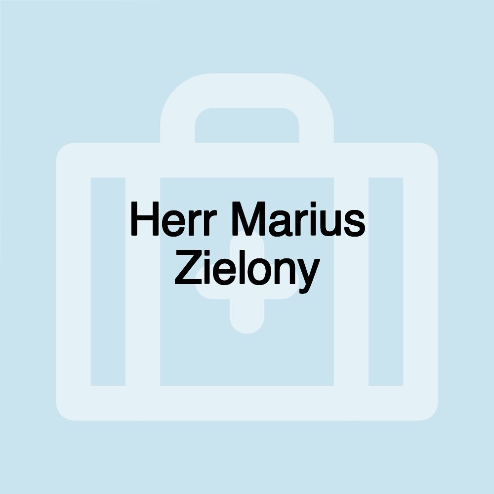 Herr Marius Zielony