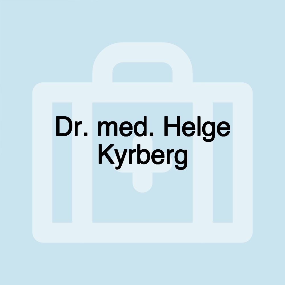 Dr. med. Helge Kyrberg