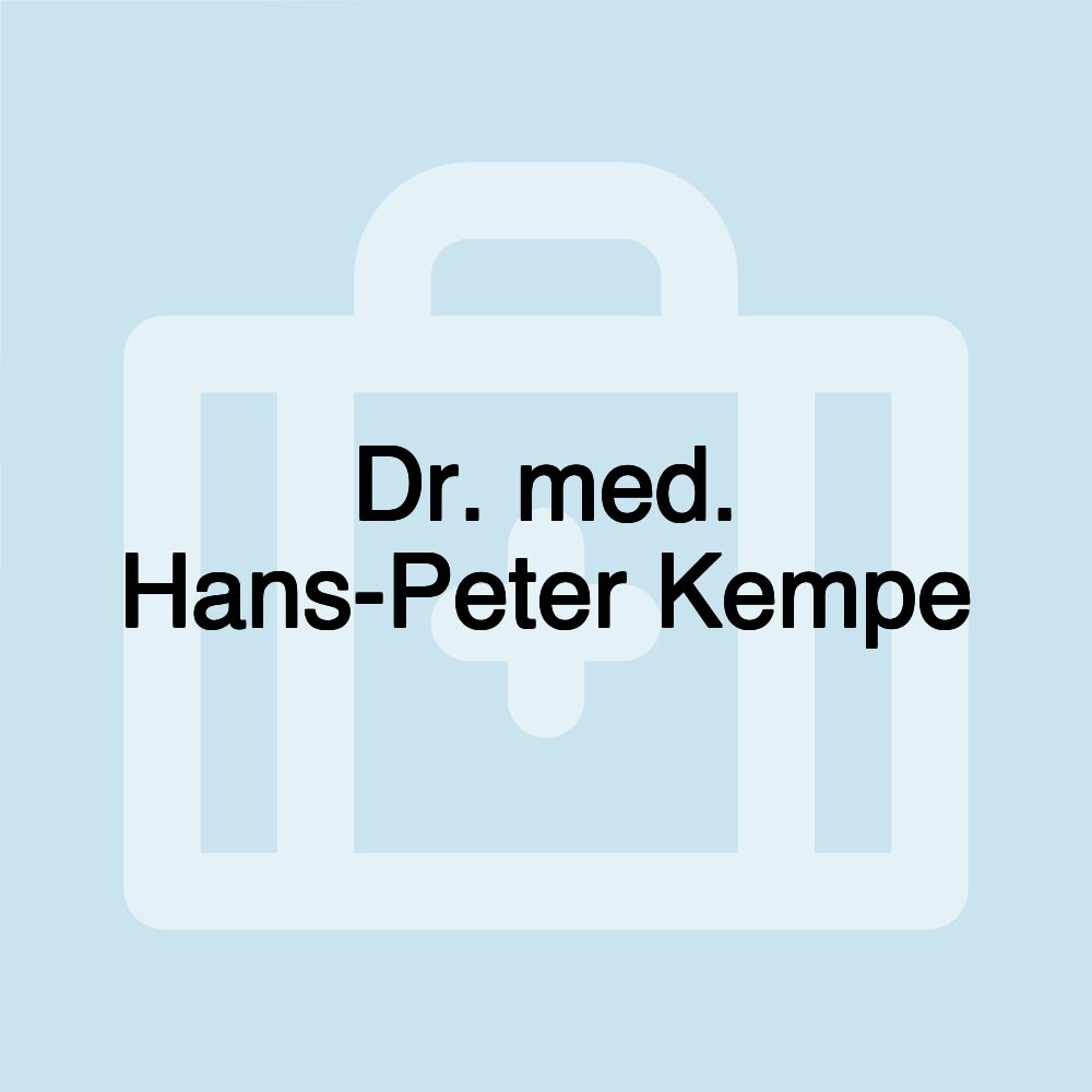 Dr. med. Hans-Peter Kempe