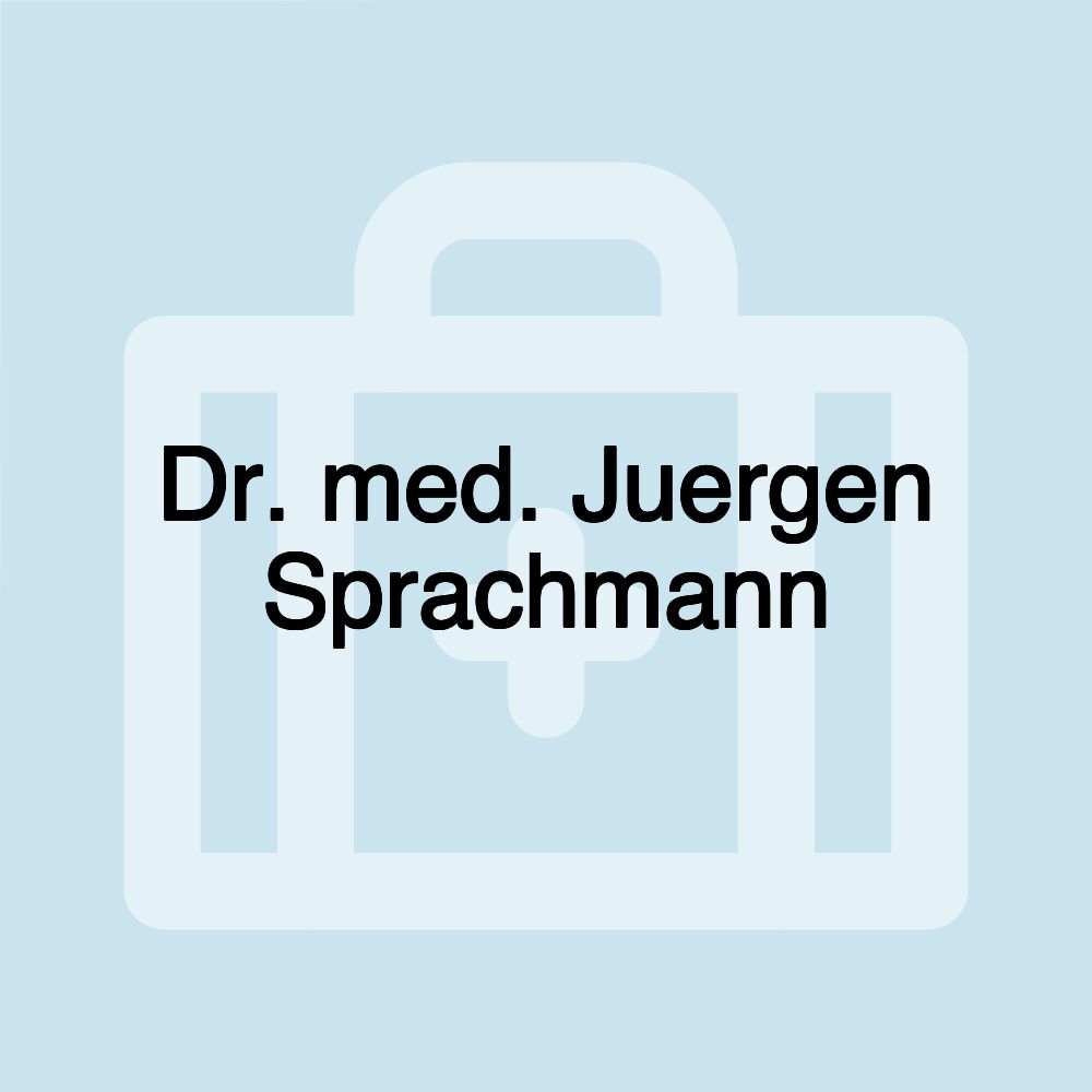 Dr. med. Juergen Sprachmann