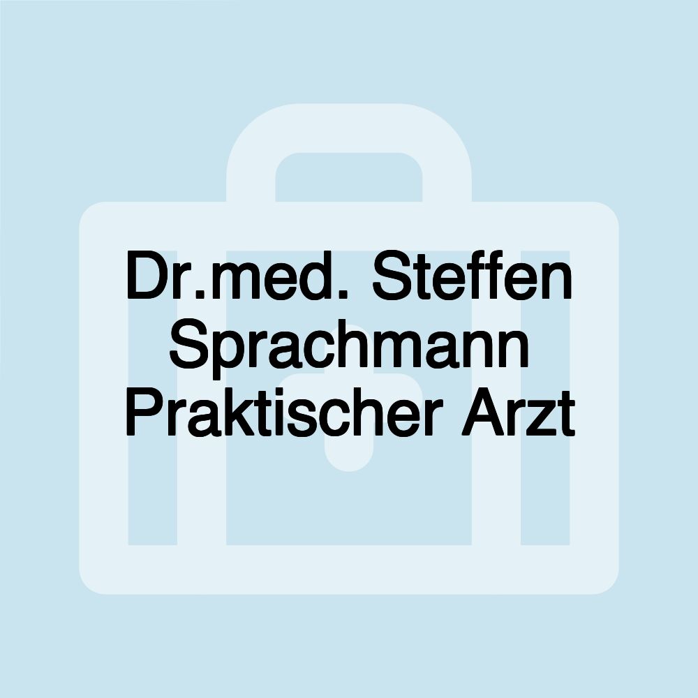 Dr.med. Steffen Sprachmann Praktischer Arzt