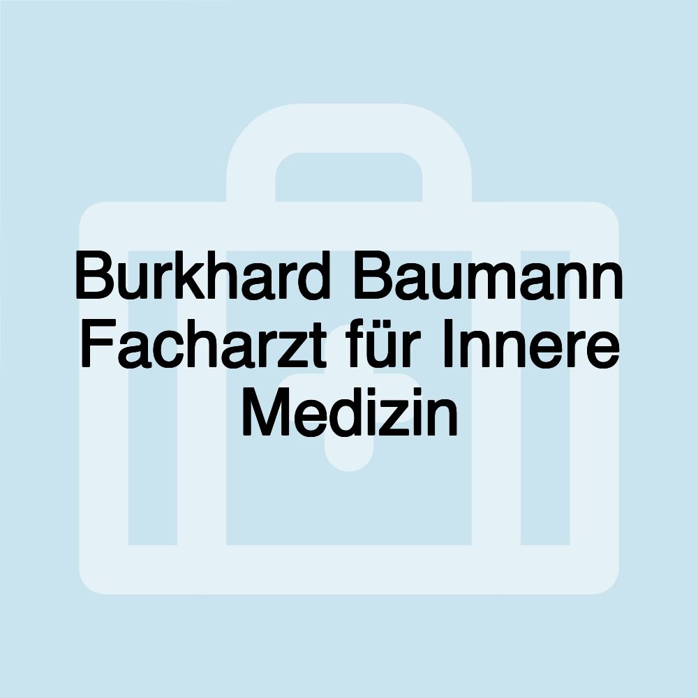 Burkhard Baumann Facharzt für Innere Medizin