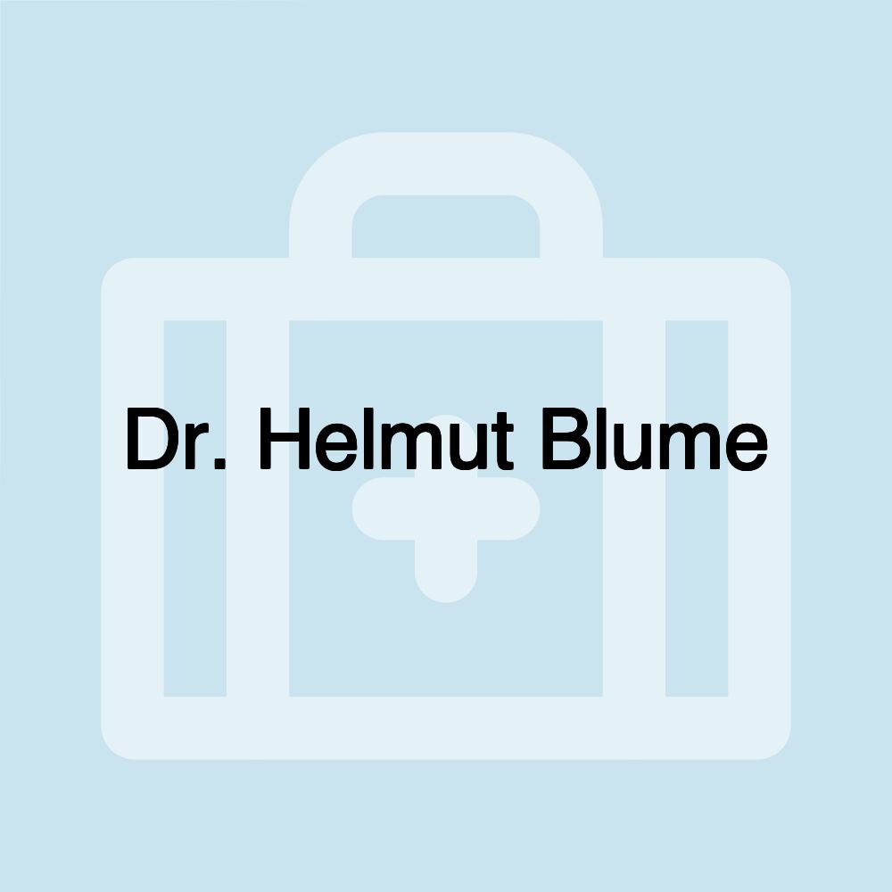 Dr. Helmut Blume