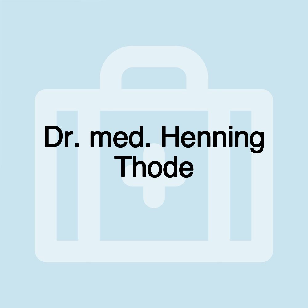 Dr. med. Henning Thode