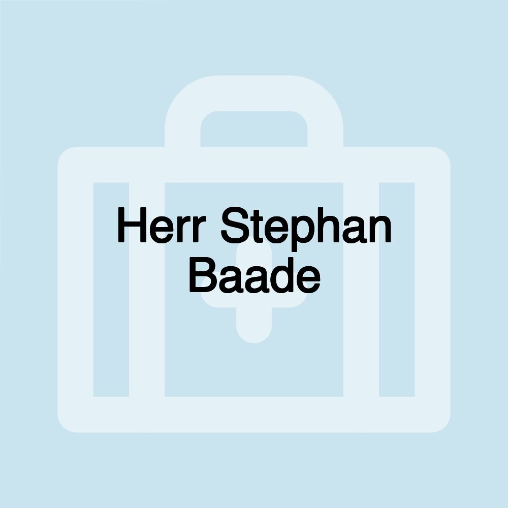 Herr Stephan Baade