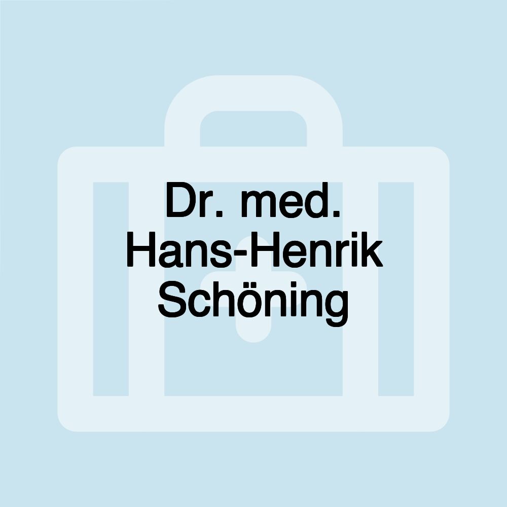 Dr. med. Hans-Henrik Schöning