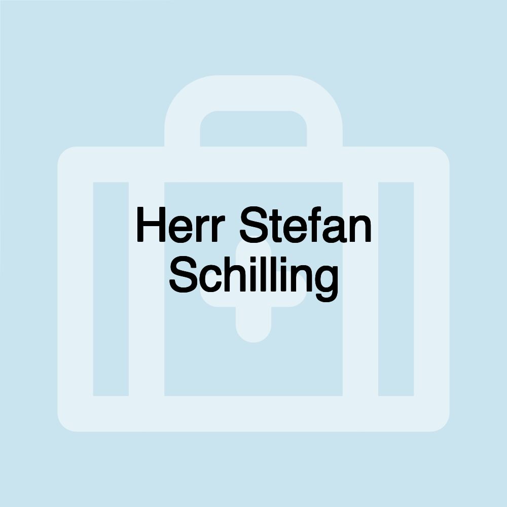 Herr Stefan Schilling