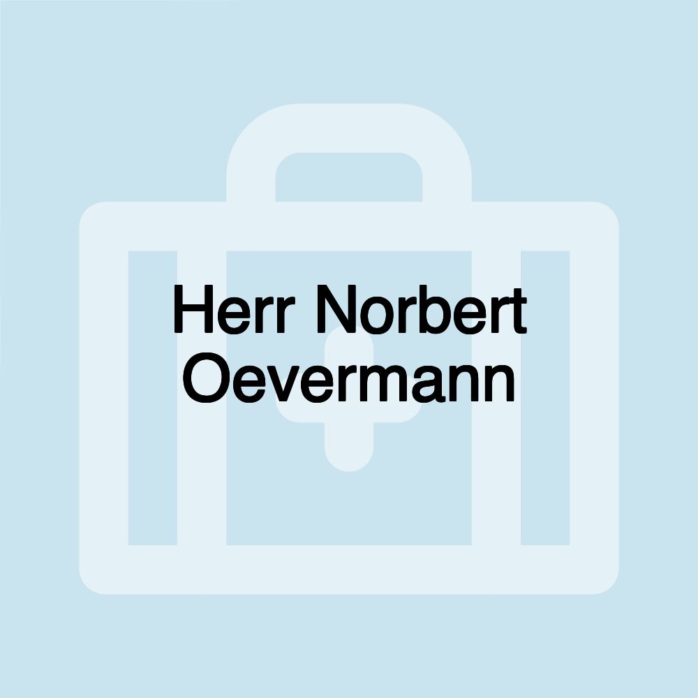 Herr Norbert Oevermann