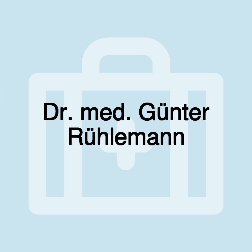 Dr. med. Günter Rühlemann