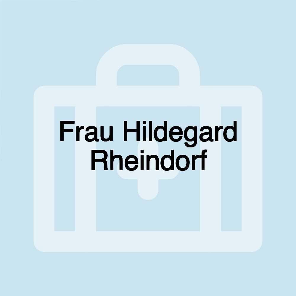 Frau Hildegard Rheindorf