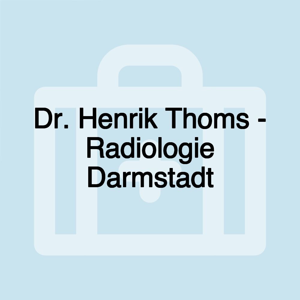 Dr. Henrik Thoms - Radiologie Darmstadt