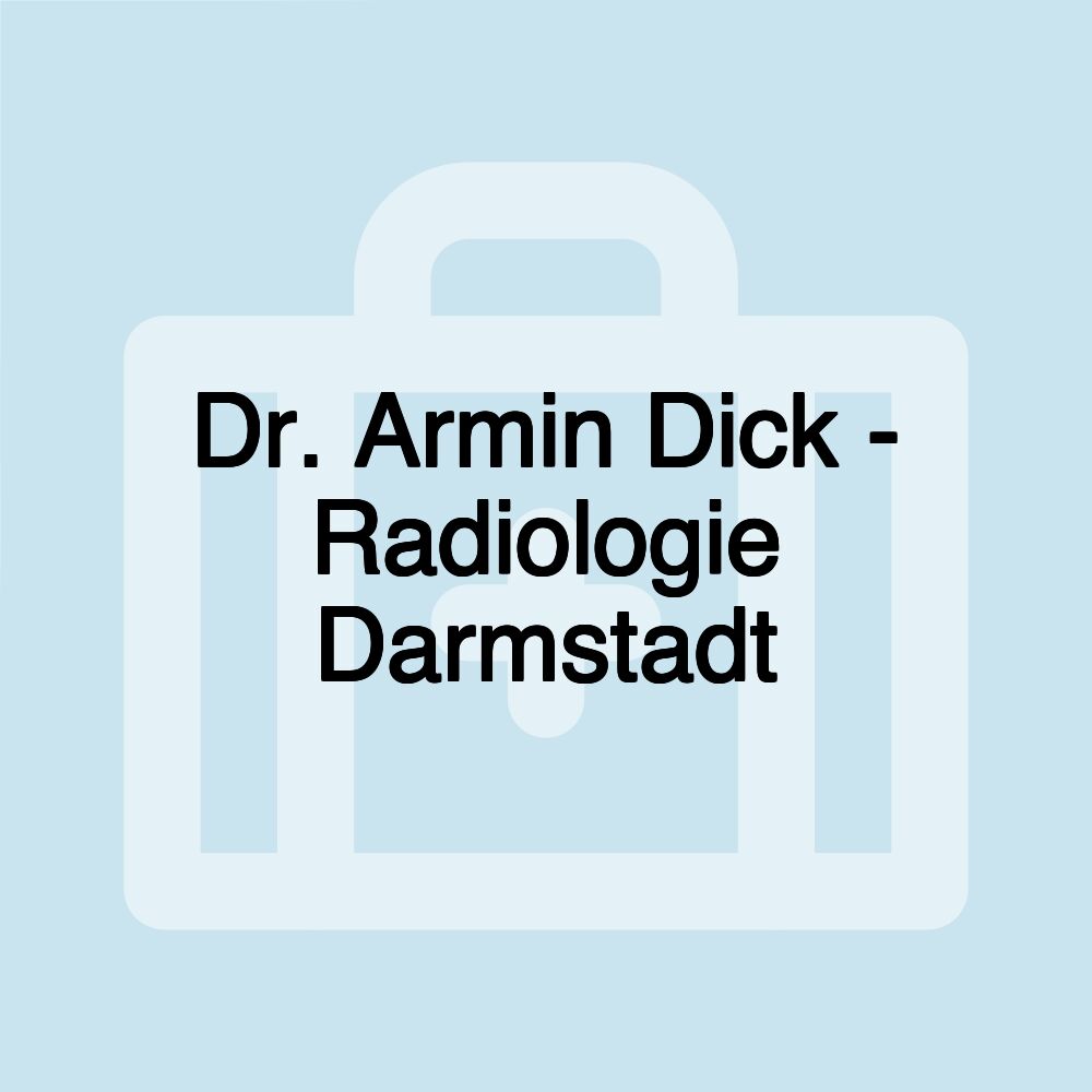 Dr. Armin Dick - Radiologie Darmstadt