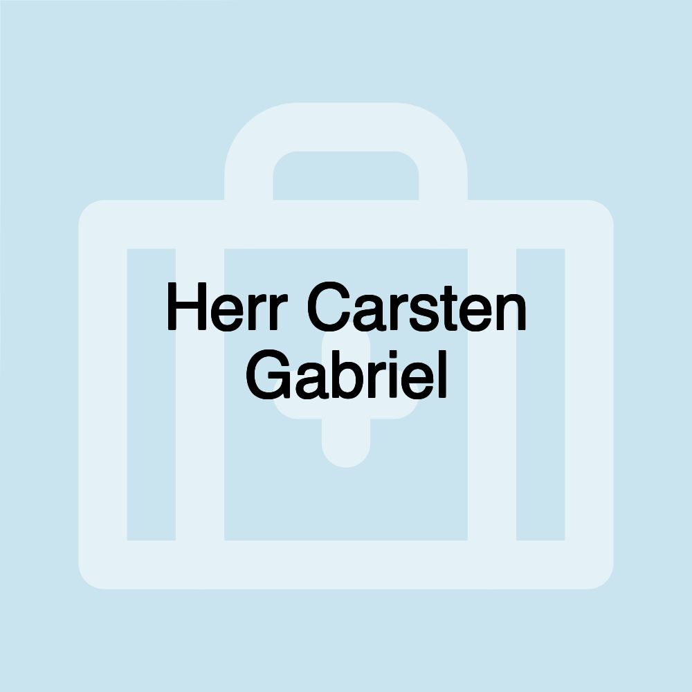 Herr Carsten Gabriel