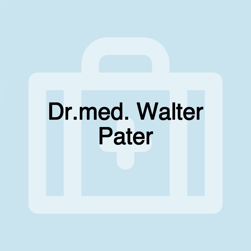 Dr.med. Walter Pater