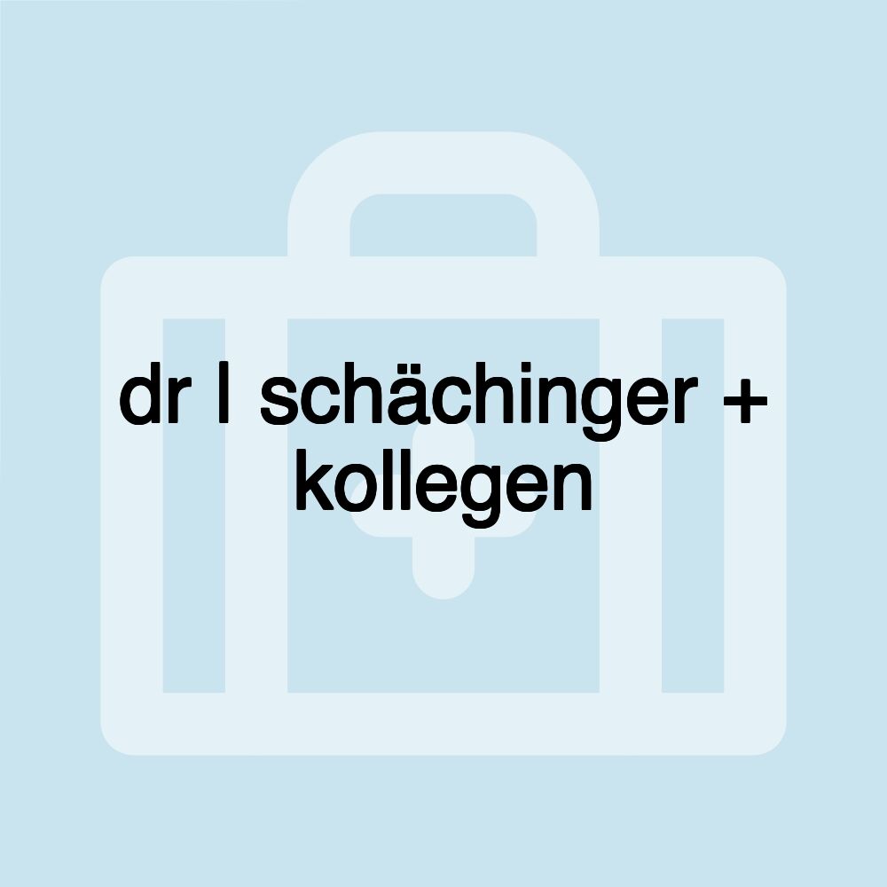 dr | schächinger + kollegen