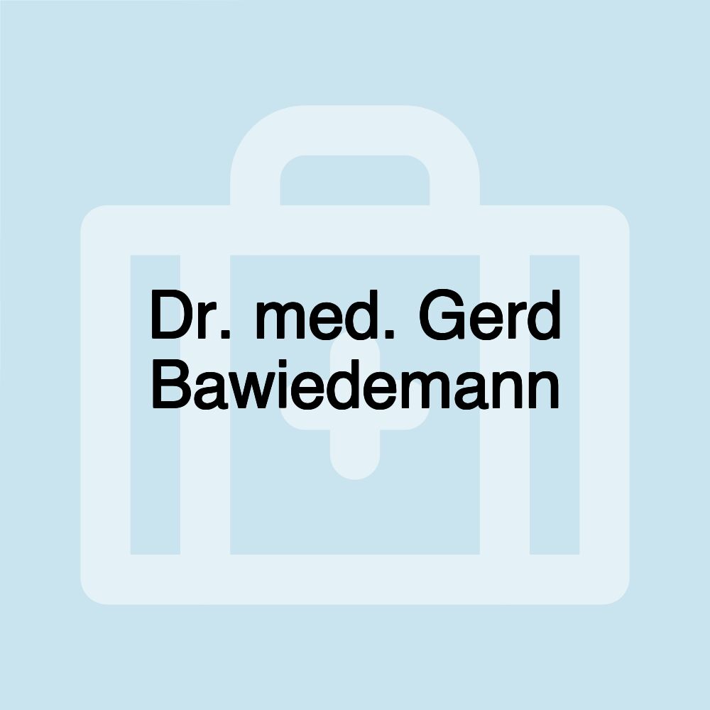 Dr. med. Gerd Bawiedemann