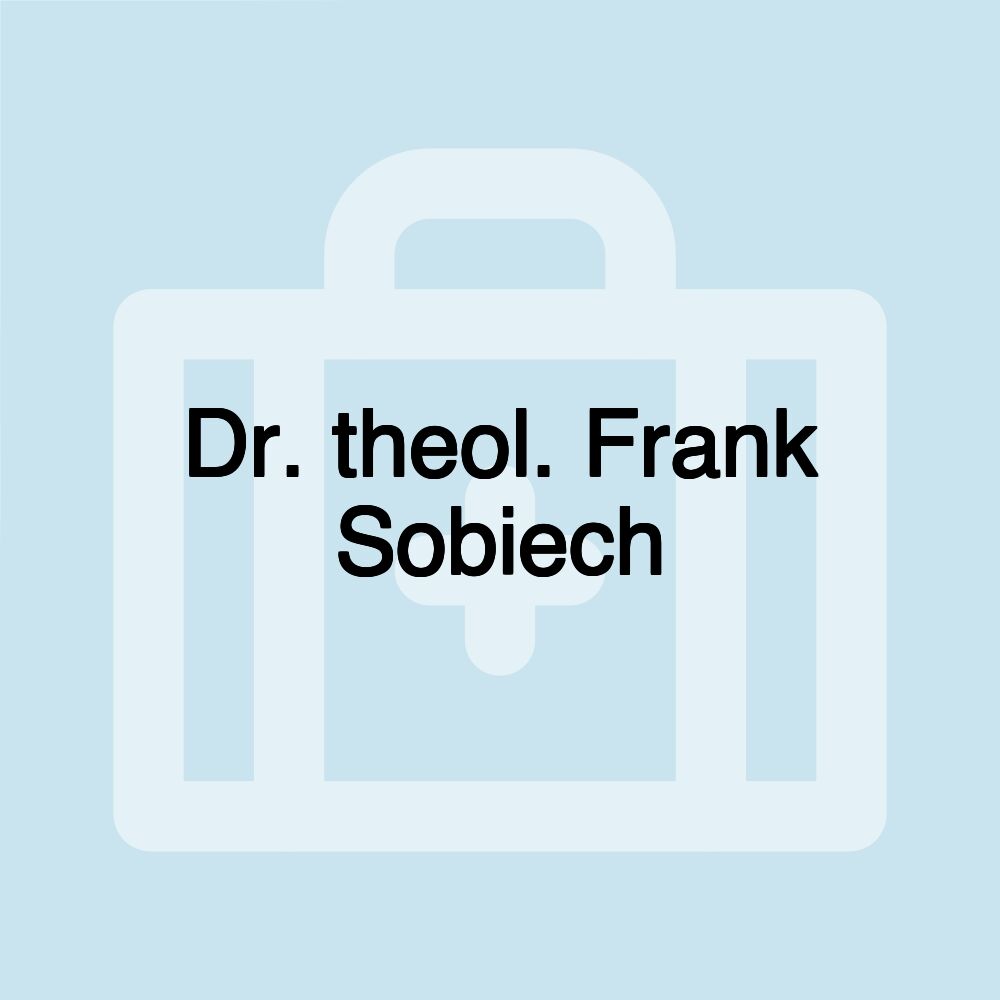 Dr. theol. Frank Sobiech