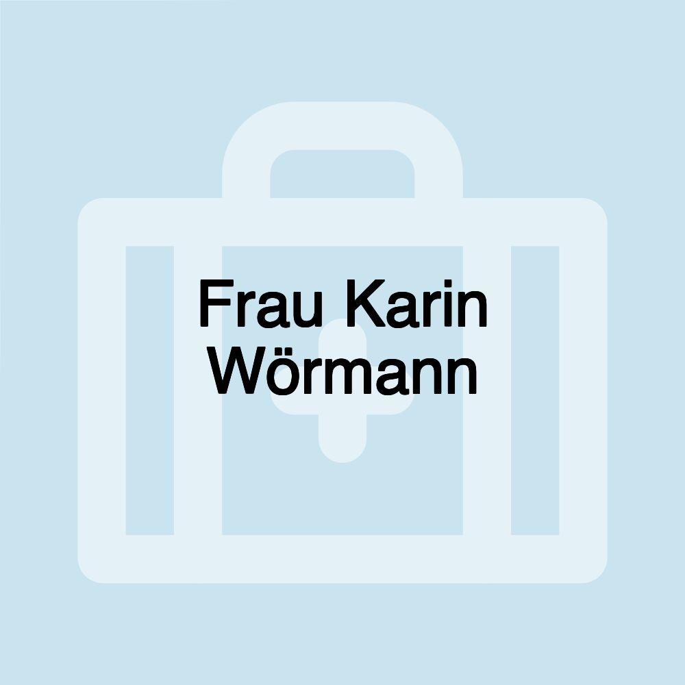 Frau Karin Wörmann