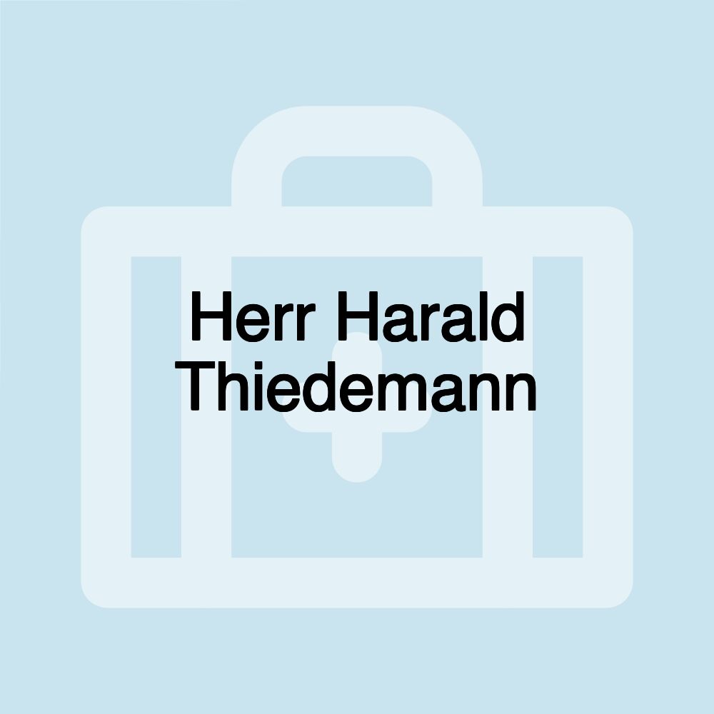 Herr Harald Thiedemann