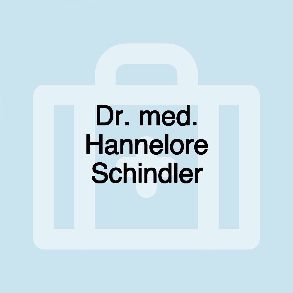 Dr. med. Hannelore Schindler