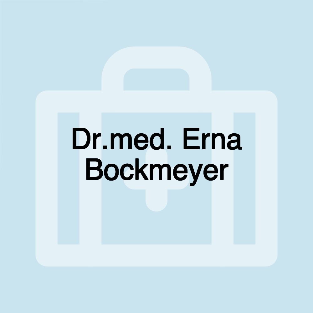 Dr.med. Erna Bockmeyer