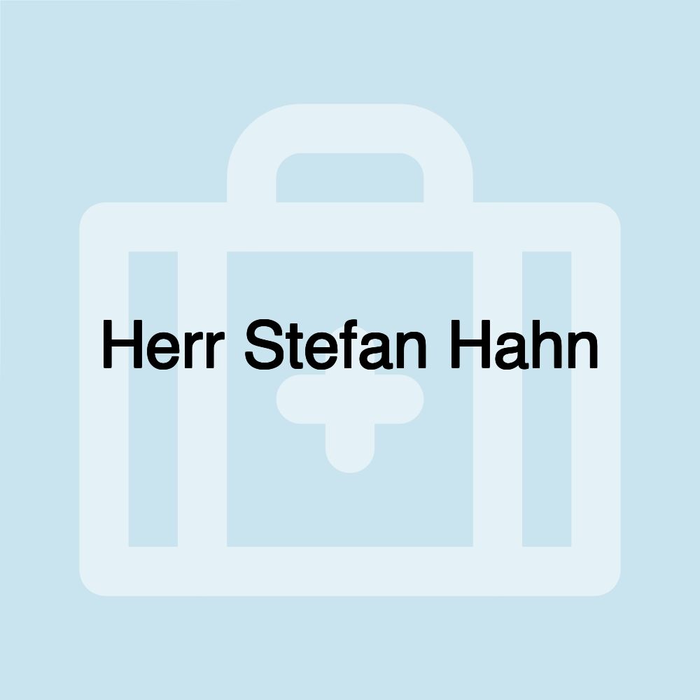 Herr Stefan Hahn