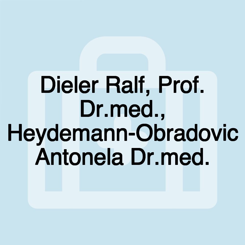 Dieler Ralf, Prof. Dr.med., Heydemann-Obradovic Antonela Dr.med.