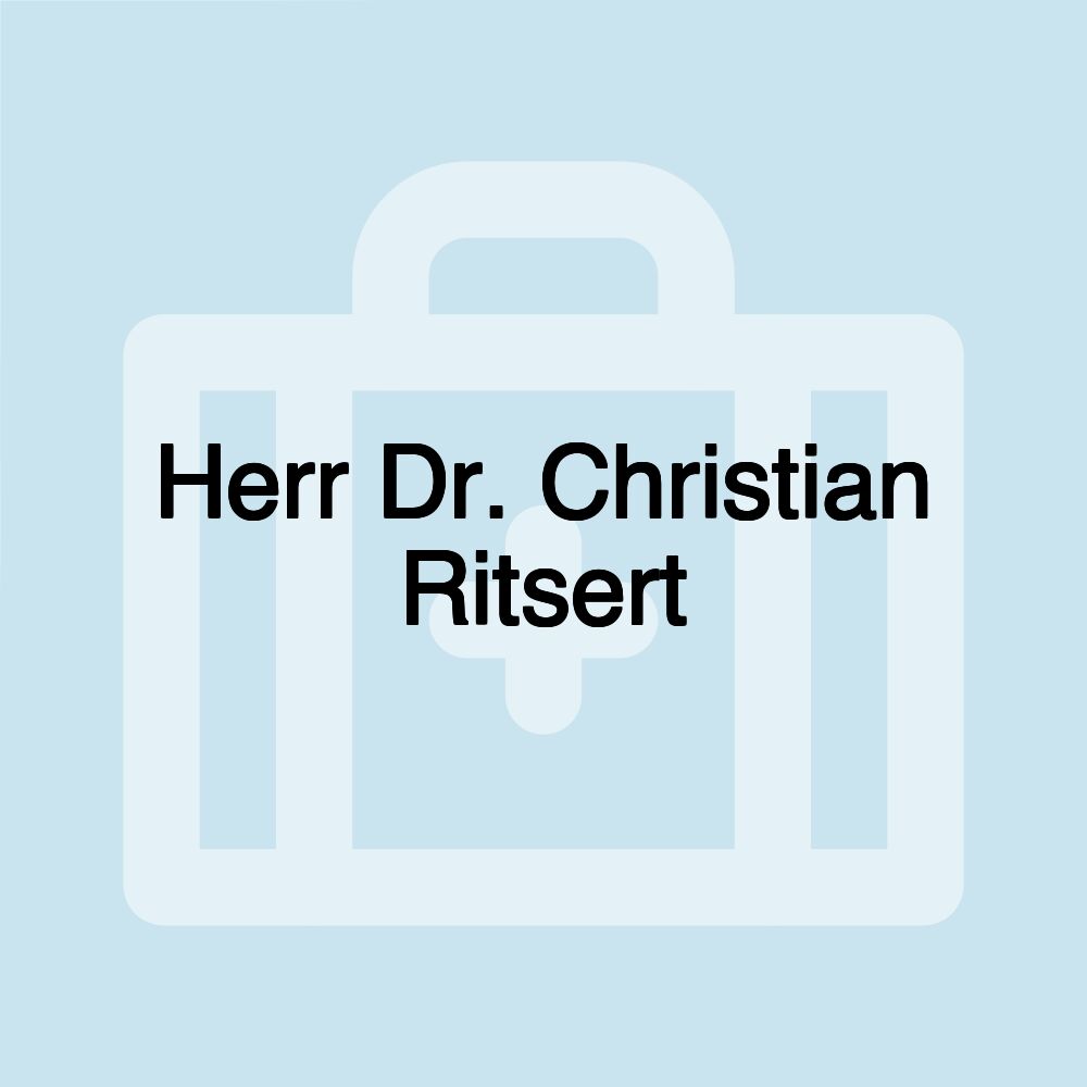 Herr Dr. Christian Ritsert