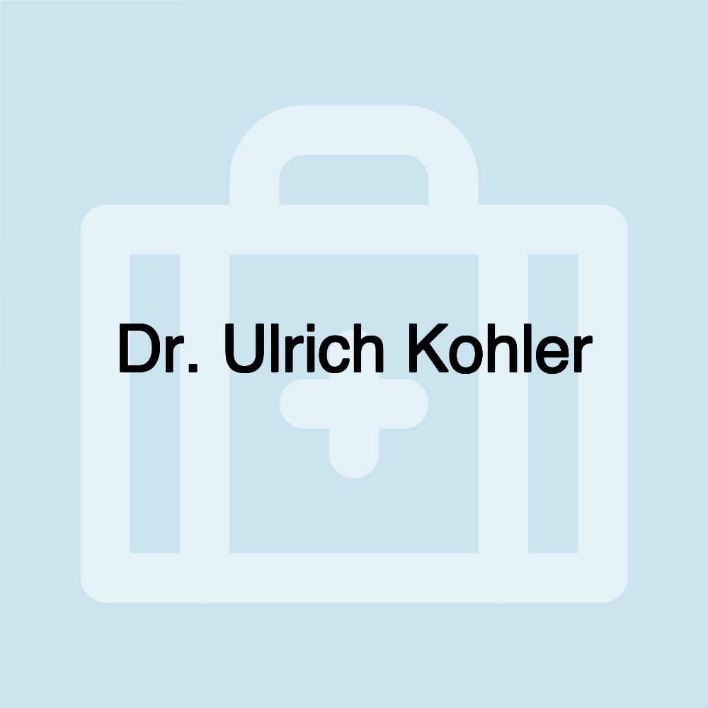 Dr. Ulrich Kohler