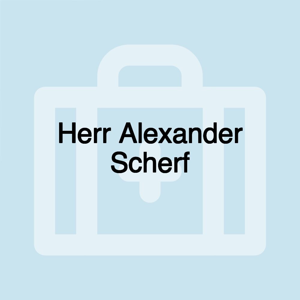 Herr Alexander Scherf