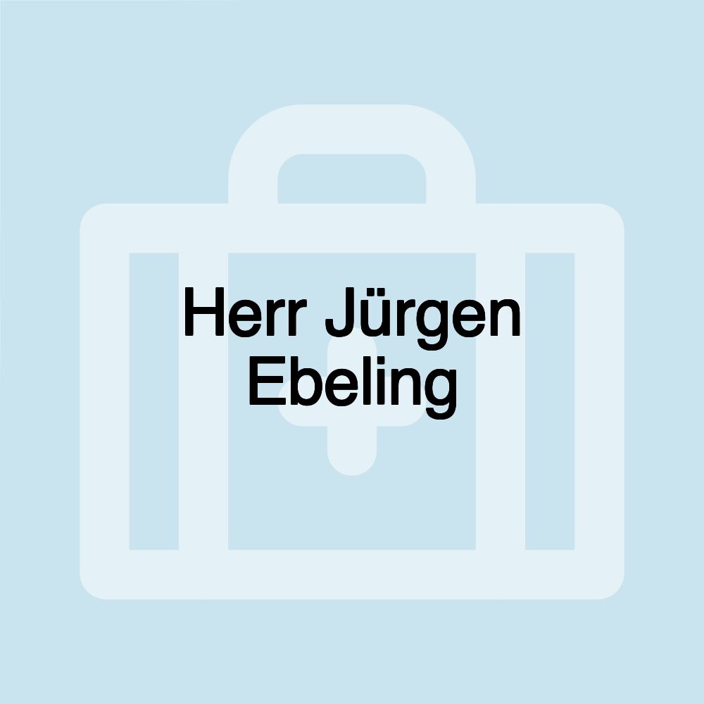 Herr Jürgen Ebeling