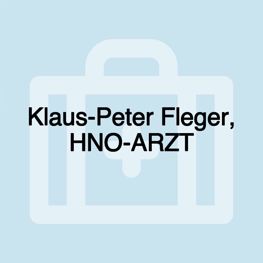 Klaus-Peter Fleger, HNO-ARZT