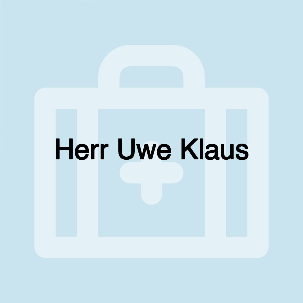 Herr Uwe Klaus