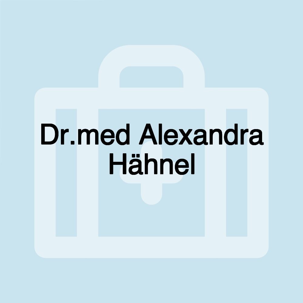 Dr.med Alexandra Hähnel