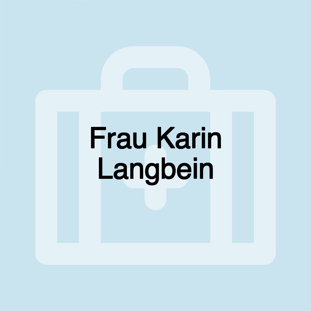 Frau Karin Langbein