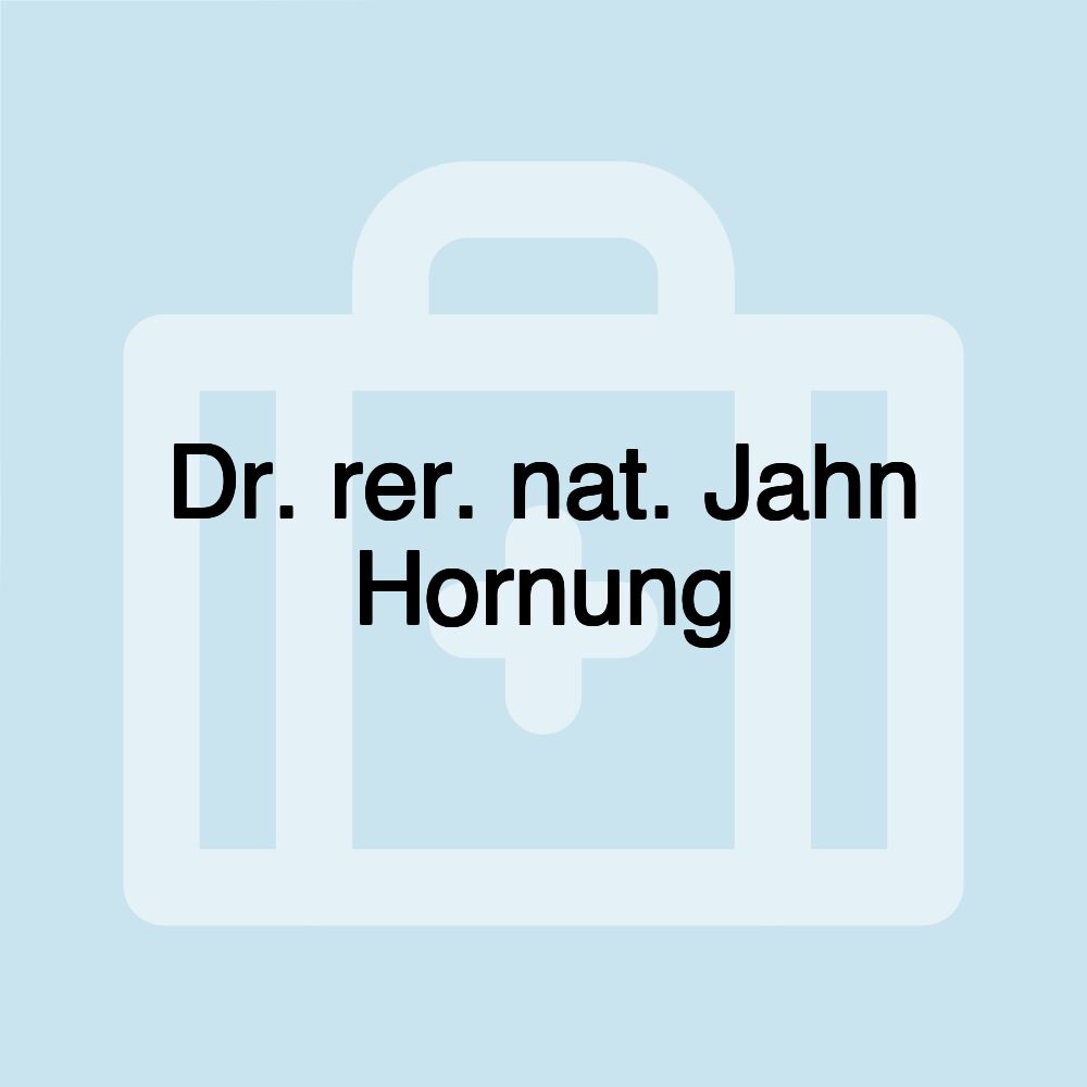 Dr. rer. nat. Jahn Hornung