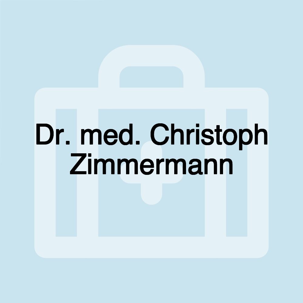 Dr. med. Christoph Zimmermann