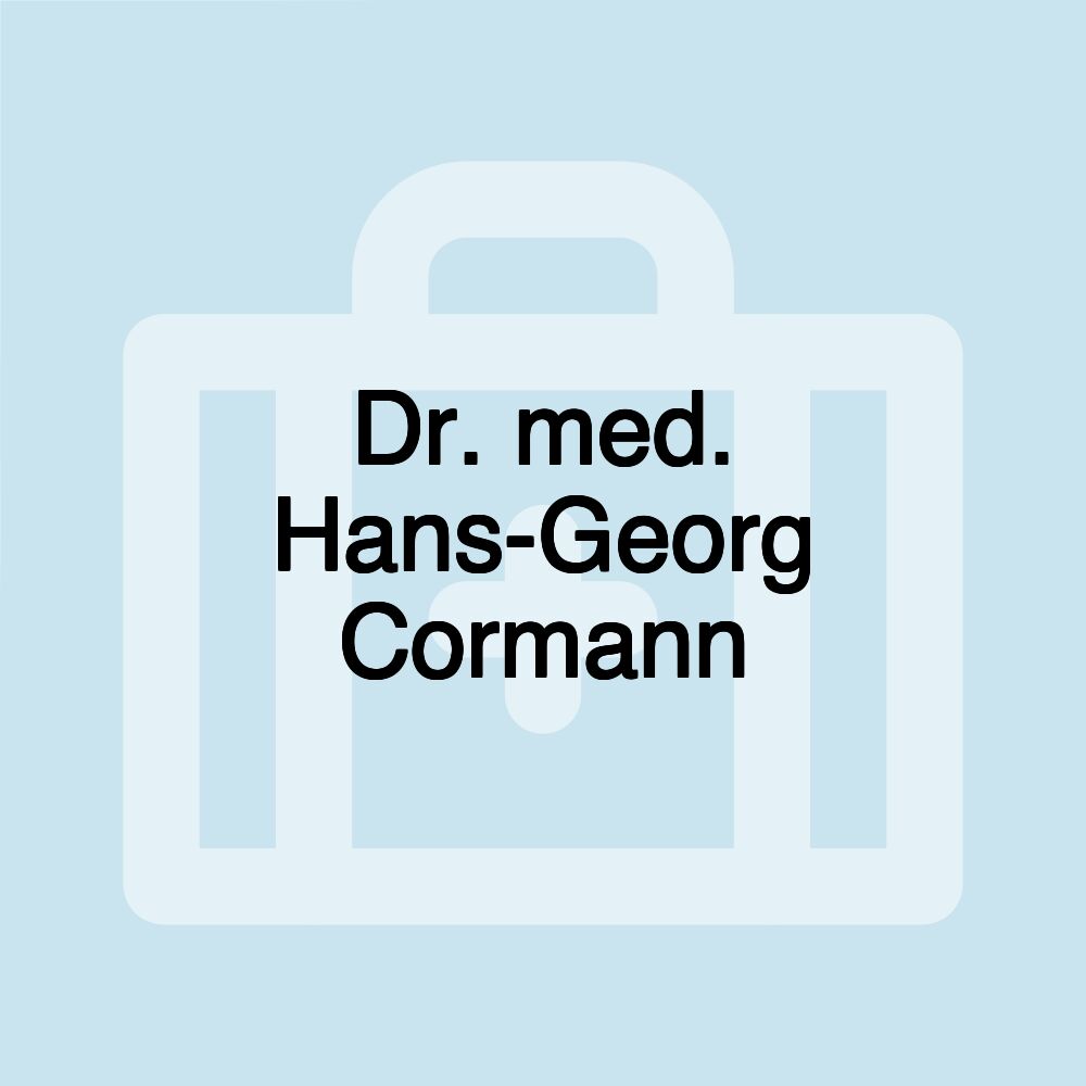 Dr. med. Hans-Georg Cormann