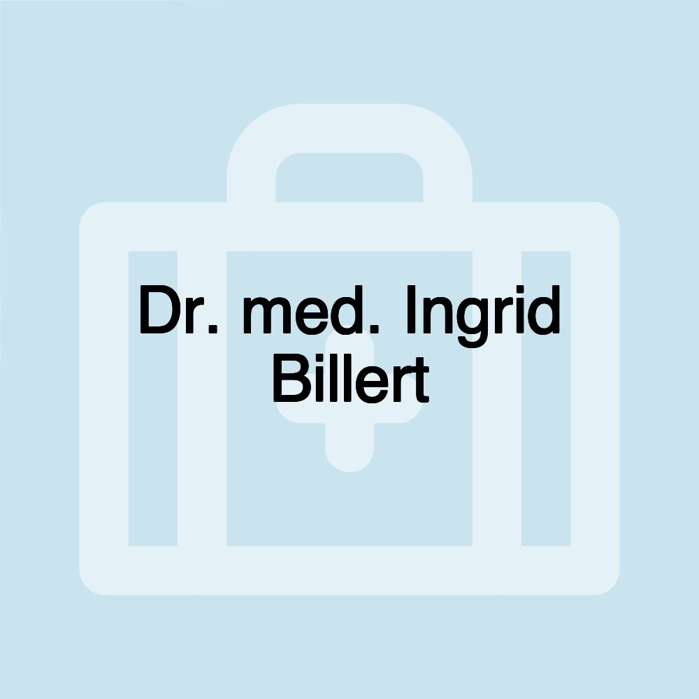 Dr. med. Ingrid Billert