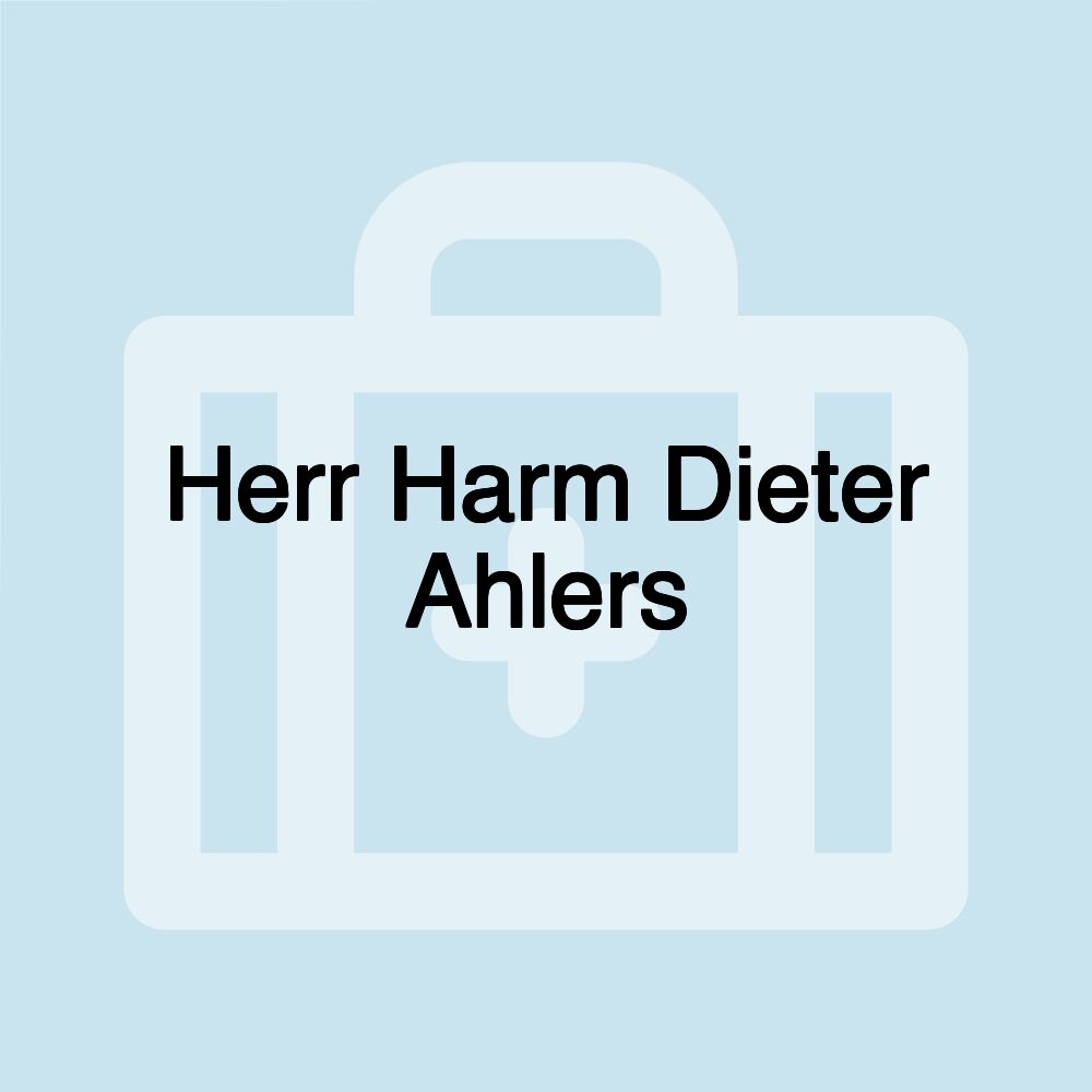 Herr Harm Dieter Ahlers