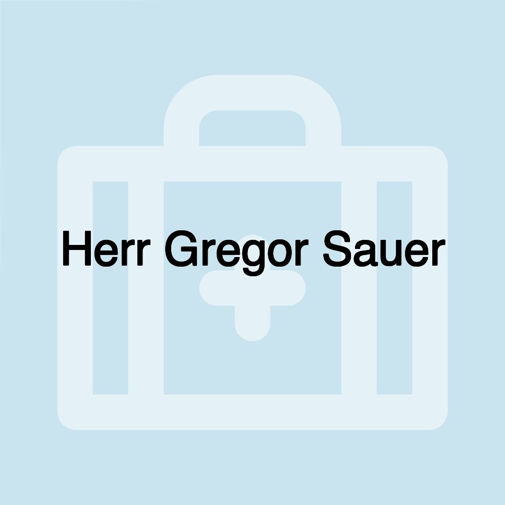 Herr Gregor Sauer